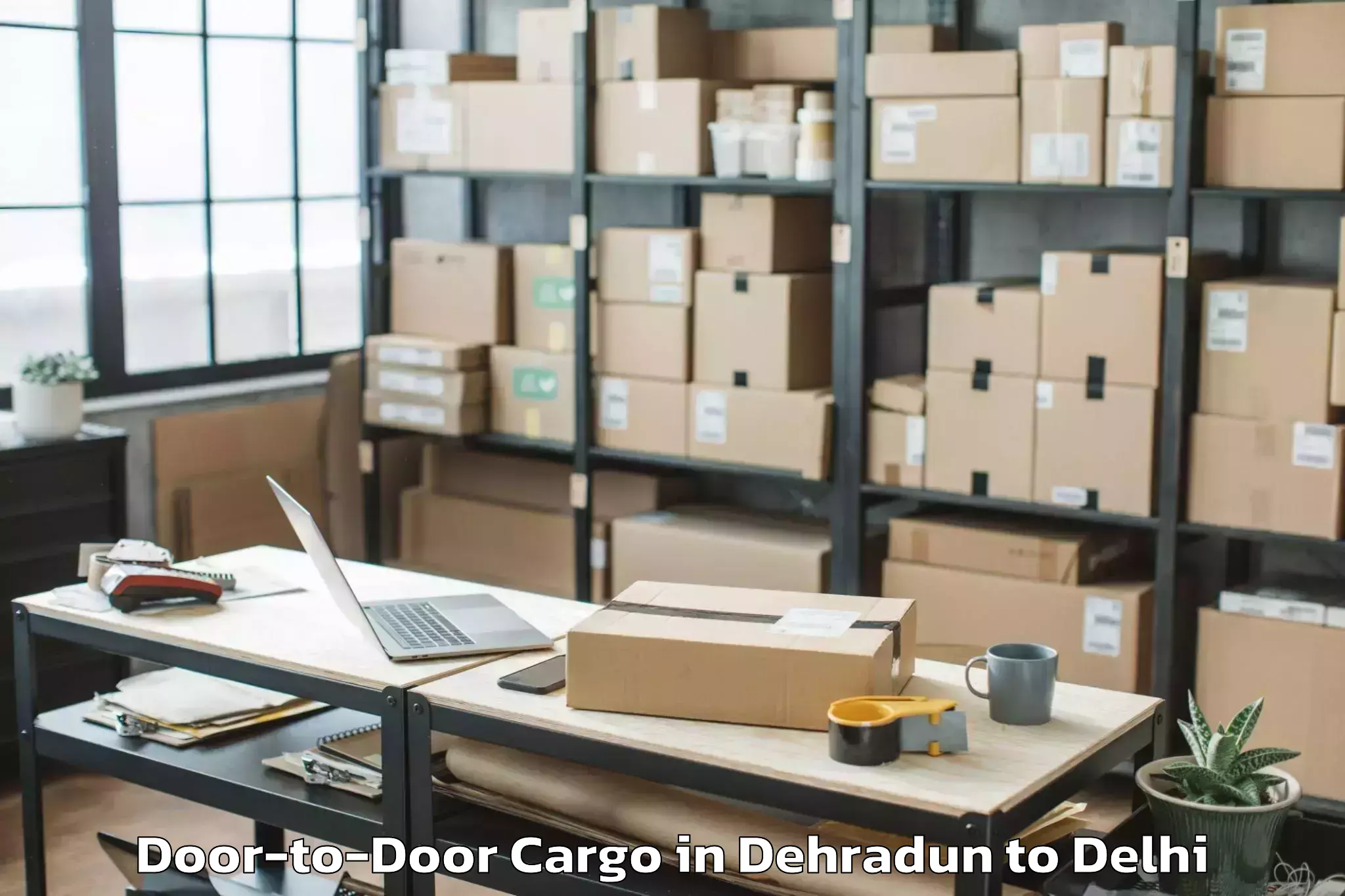 Book Dehradun to Burari Door To Door Cargo Online